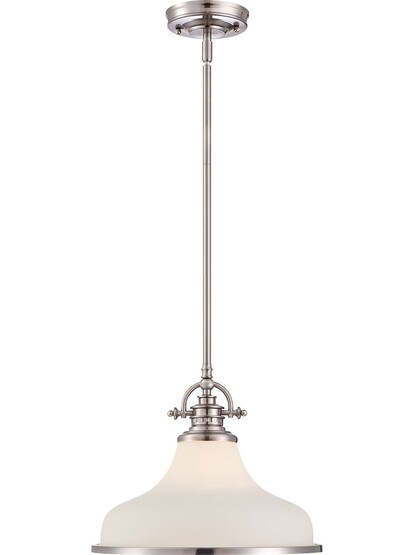 Grant Pendant in Brushed Nickel.